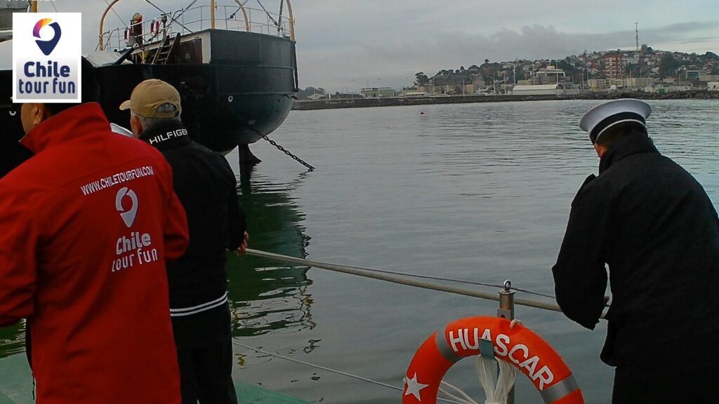 Traslado para abordar el Monitor Huáscar en Talcahuano desde Santiago